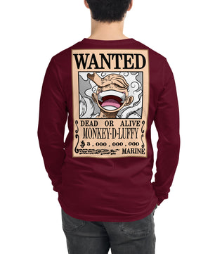 One Piece shirt crew neck unisex long sleeve tee OPP1 - Lusy Store LLC