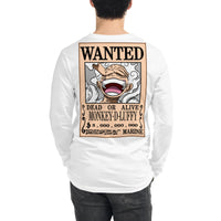 One Piece shirt crew neck unisex long sleeve tee OPP1 White