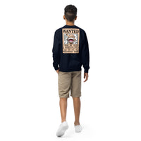 One Piece sweatshirt youth crewneck soft fleece cozy and cool Navy