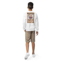 One Piece sweatshirt youth crewneck soft fleece cozy and cool White