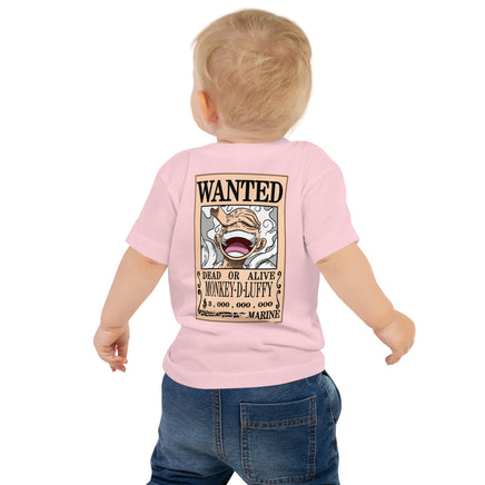 One Piece t-shirt baby jersey short sleeve tee soft cotton OPP1 Pink