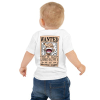One Piece t-shirt baby jersey short sleeve tee soft cotton OPP1 White
