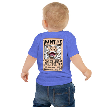 One Piece t-shirt baby jersey short sleeve tee soft cotton OPP1 Heather Columbia Blue