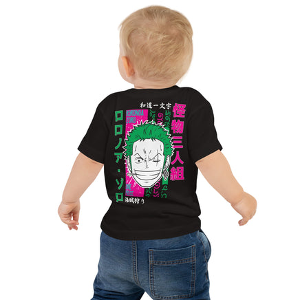 One Piece t-shirt baby Zoro Roronoa cotton soft t-shirt Black