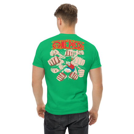 One Piece t-shirt mens classic tee cotton Irish Green