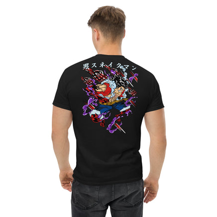 One Piece t-shirt mens classic tee cotton comfortable Black