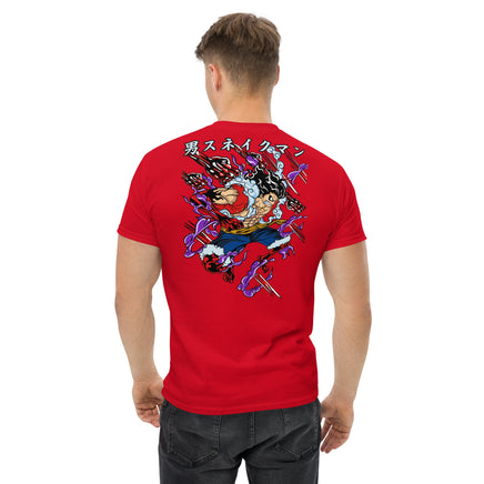 One Piece t-shirt mens classic tee cotton comfortable Red