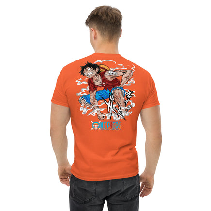 One Piece t-shirt mens classic tee cotton flattering for all Orange