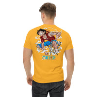 One Piece t-shirt mens classic tee cotton flattering for all Gold