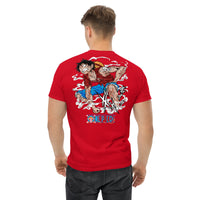 One Piece t-shirt mens classic tee cotton flattering for all Red