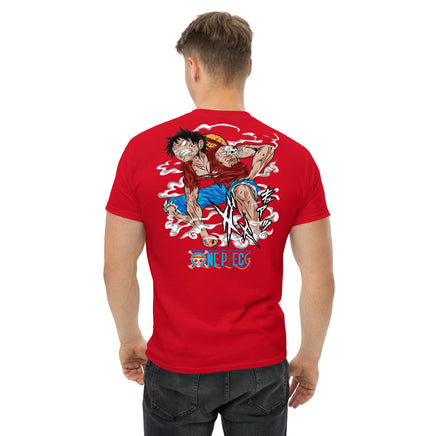 One Piece t-shirt mens classic tee cotton flattering for all Red