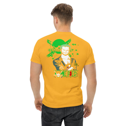 One Piece t-shirt mens classic tee cotton soft short sleeves round neck Gold