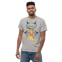 One Piece t-shirt mens classic tee cotton soft t-shirt Sport Grey