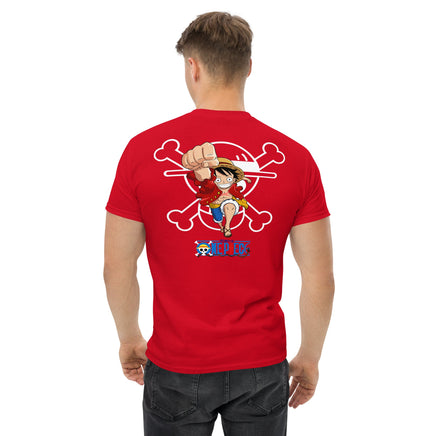 One Piece t-shirt mens classic tee cotton with the right amount of stretch Red