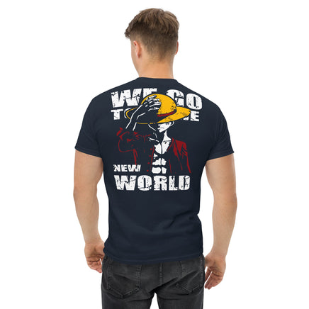 One Piece t-shirt mens classic tee cotton you have dreamed of Navy