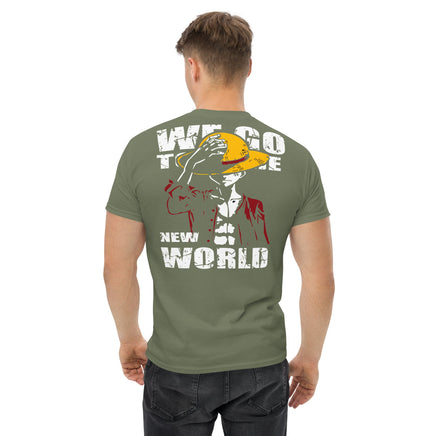 One Piece t-shirt mens classic tee cotton you have dreamed of Military Green