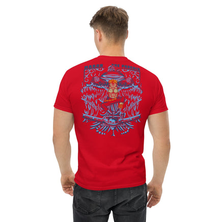 One Piece t-shirt mens classic tee Marco The Phoenix round neck shirt cotton Red
