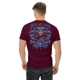 One Piece t-shirt mens classic tee Marco The Phoenix round neck shirt cotton Maroon