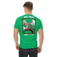 One Piece t-shirt mens classic tee Monkey D Luffy cotton Irish Green