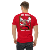 One Piece t-shirt mens classic tee Monkey D Luffy cotton Red