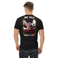 One Piece t-shirt mens classic tee Monkey D Luffy cotton Black