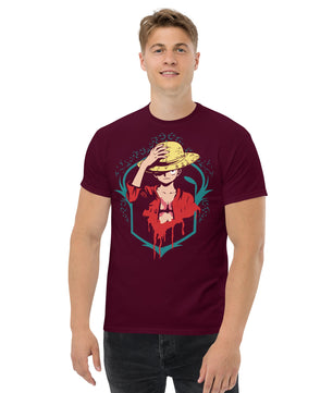 One Piece t-shirt mens classic tee Portgas D Ace cotton - Lusy Store LLC