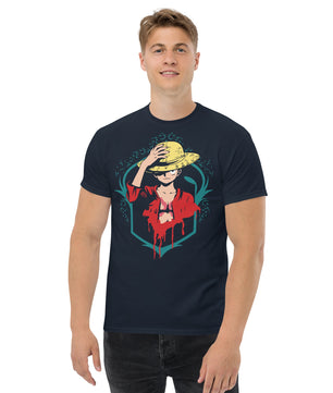 One Piece t-shirt mens classic tee Portgas D Ace cotton - Lusy Store LLC