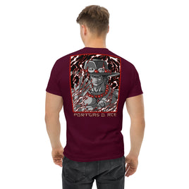 One Piece t-shirt mens classic tee Portgas D Ace cotton comfortable Maroon