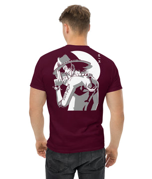 One Piece t-shirt mens classic tee Portgas D Ace round neck shirt cotton - Lusy Store LLC