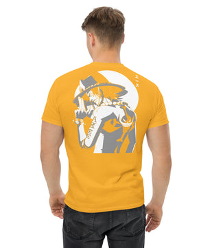 One Piece t-shirt mens classic tee Portgas D Ace round neck shirt cotton - Lusy Store LLC