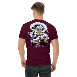 One Piece t-shirt mens classic tee round neck shirt cotton Maroon