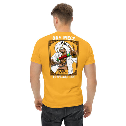 One Piece t-shirt mens classic tee Trafalgar Law cotton Gold