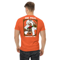 One Piece t-shirt mens classic tee Trafalgar Law cotton Orange