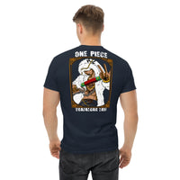 One Piece t-shirt mens classic tee Trafalgar Law cotton Navy