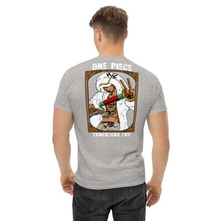 One Piece t-shirt mens classic tee Trafalgar Law cotton Sport Grey
