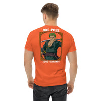 One Piece t-shirt mens classic tee Zoro Roronoa cotton Orange