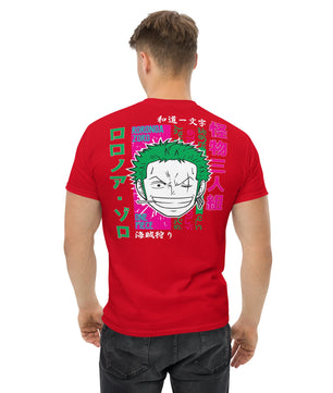 One Piece t-shirt mens classic tee Zoro Roronoa cotton soft t-shirt - Lusy Store LLC