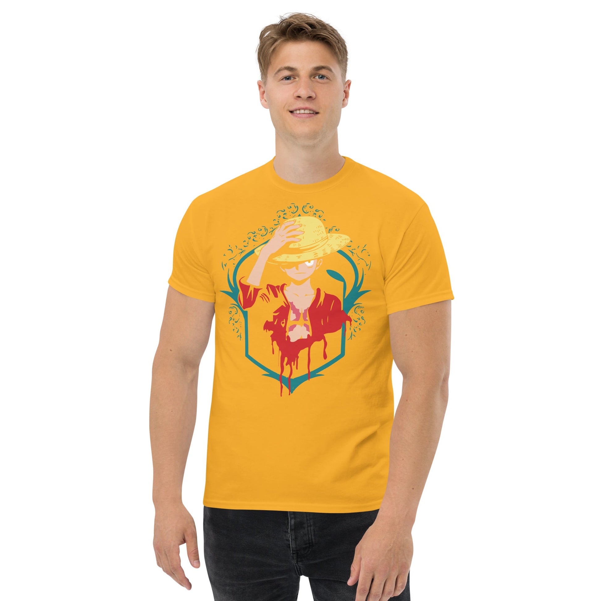 One Piece t-shirt mens classic tee Zoro Roronoa cotton soft t-shirt - Lusy Store LLC
