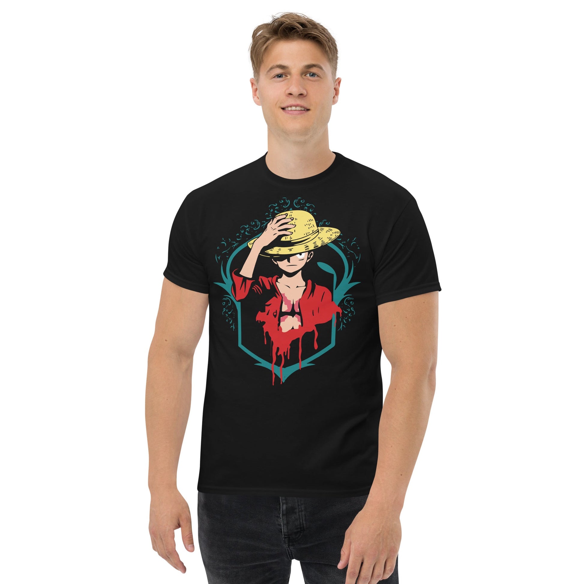 One Piece t-shirt mens classic tee Zoro Roronoa cotton soft t-shirt - Lusy Store LLC