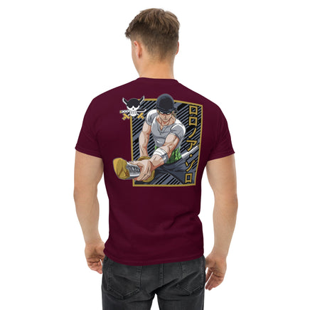 One Piece t-shirt mens classic tee Zoro Roronoa cotton you have dreamed of Maroon