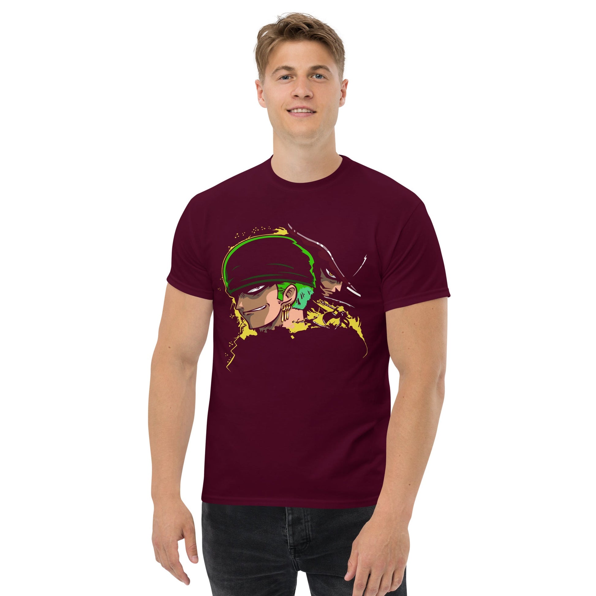 One Piece t-shirt mens classic tee Zoro Roronoa cotton you have dreamed of - Lusy Store LLC