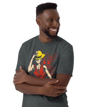 One Piece t-shirt short sleeve Monkey D Luffy cotton soft t-shirt - Lusy Store LLC