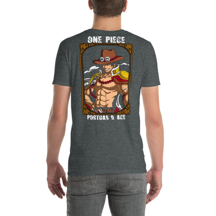 One Piece t-shirt short sleeve Portgas D Ace cotton Dark Heather