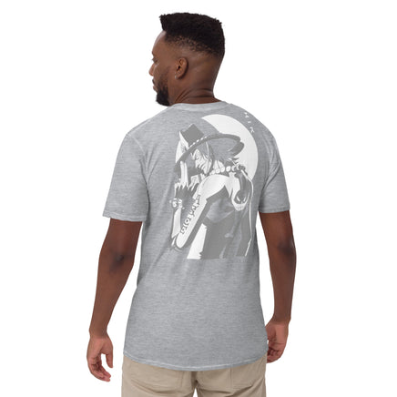 One Piece t-shirt short sleeve Portgas D Ace round neck shirt cotton Sport Grey