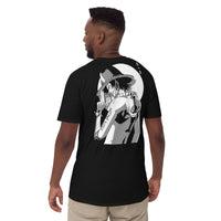 One Piece t-shirt short sleeve Portgas D Ace round neck shirt cotton Black