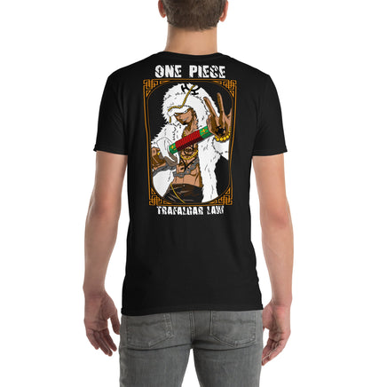 One Piece t-shirt short sleeve Trafalgar Law cotton Black