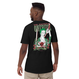 One Piece t-shirt short sleeve Zoro Roronoa cotton comfortable Black