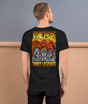 One Piece t-shirt Three Legends unisex anime funny cartoon staple cotton - Lusy Store LLC