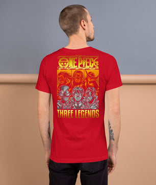 One Piece t-shirt Three Legends unisex anime funny cartoon staple cotton - Lusy Store LLC