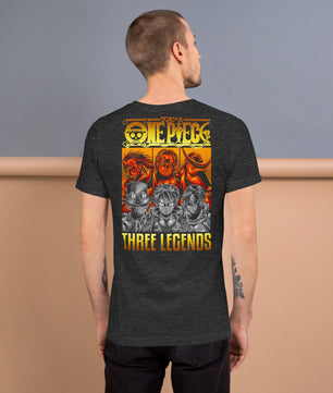 One Piece t-shirt Three Legends unisex anime funny cartoon staple cotton - Lusy Store LLC